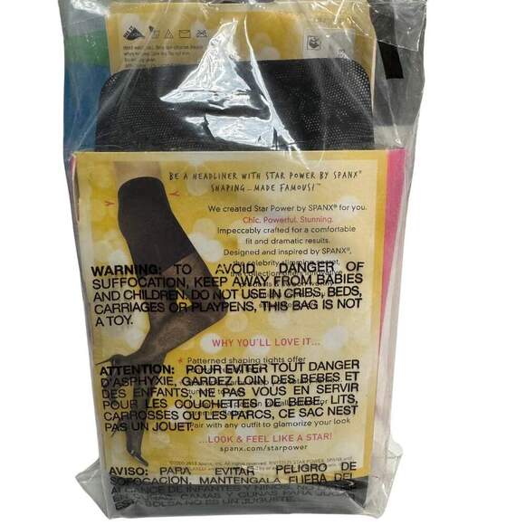 SPANX STAR POWER Patterned Shaping Tights Medallion Shapewear Tummy Contol NWT M - Picture 3 of 3